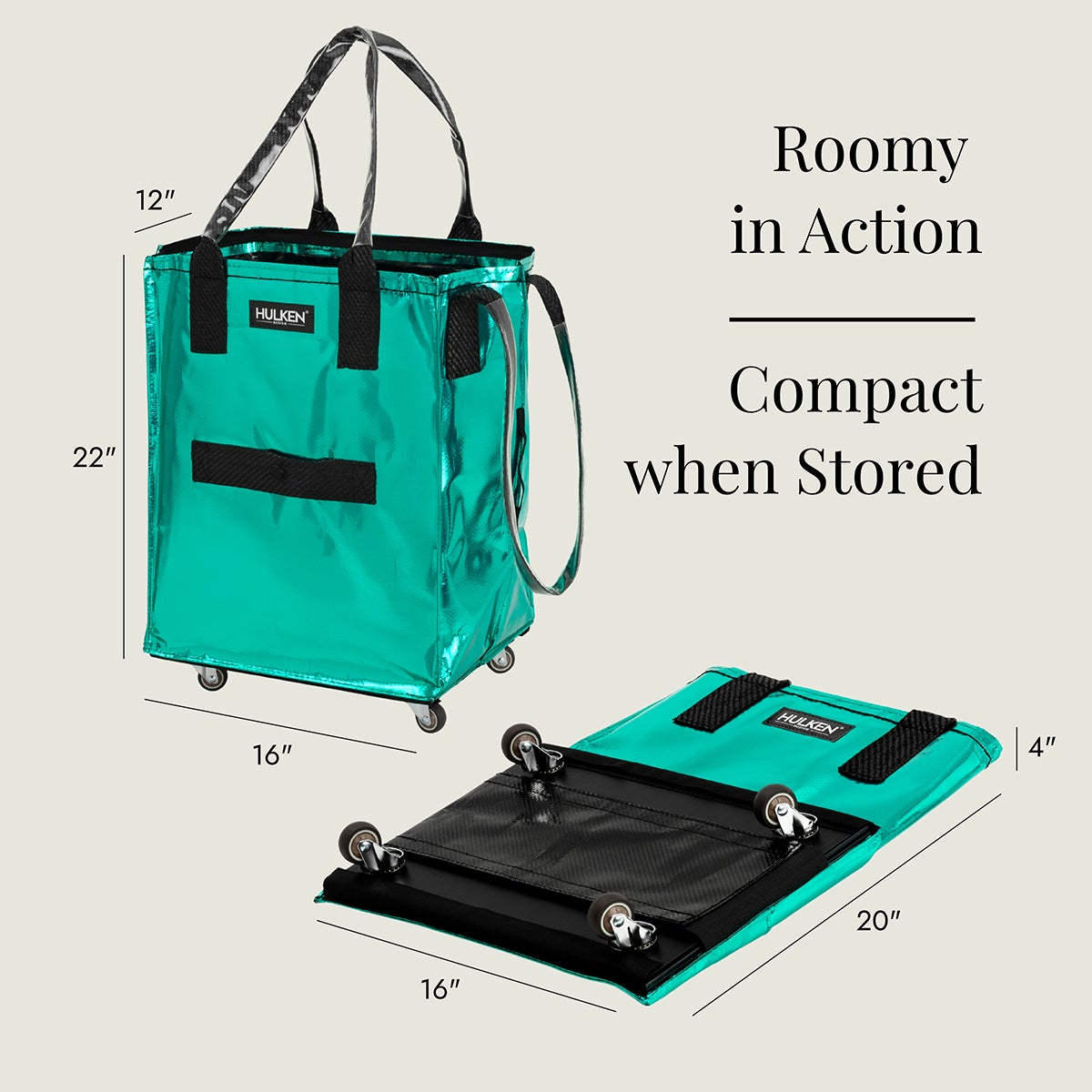 Hulken Rolling Tote Bag | The Container Store